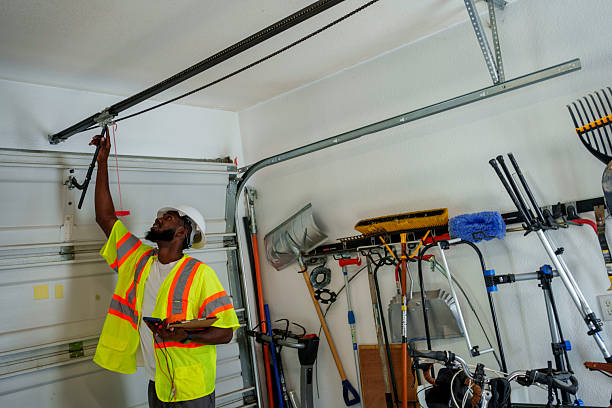 Professional Garage Door Panel Replacement technician working in Taft, TX